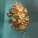 Set of Best of Both Worlds Sea Shell and Forest Pinecone Gold Electroplate Charm Photo 1