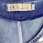 Mengnasai Women's Denim Jacket Diamanté
Embellishment Sleeve Zipper, size XXL Blue Photo 9