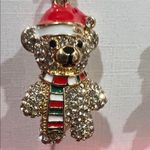 Piper K | Whimsical Christmas Teddy Bear Earrings Gold Photo 4