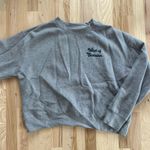 Boutique  Cropped Grey Crewneck Sweatshirt Photo 0