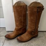 Gianni Bini Brown Leather Combat Boots Photo 0