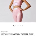 Carbon 38 METALLIC SNAKESKIN CROPPED CAMI TANK TOP SPORTS BRA Photo 8