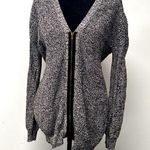 BCBGeneration  cardigan Oversize Comfy Size XS/S Marled Heathered Black White zip Photo 0