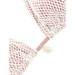 Zaful  Large/Med Pink Bikini Multiway Fishnet Bandeau Halter String Swimsuit NEW! Photo 3