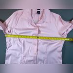 Gap Stretch Button Down Cotton Blend Shirt Short Sleeve Pink Size 16‎ Photo 3