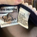 cj banks Vintage  Hand Embroidered Navy Blue Snowman Cardigan Size XL Photo 2