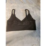 True & Co Wire Free V Neck Bra Bralette Size M Medium Seamless Black Brown Photo 1