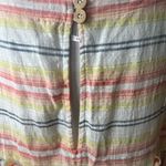 Free People  Summer Nights Striped Mini Dress in Yellow Medium With Pockets Photo 9