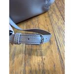 Tory Burch Thea Mini Backpack Womens Gray Pebbled Leather Tassel Drawstring Photo 3