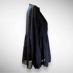 PRETTYGARDEN Women's V-neck Black Chiffon Long Sleeve Boho Blouse Large | EUC Photo 4