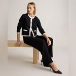 Quince NWT  Stretch Crepe Classic Trouser Pants in Black Size 14 Photo 4