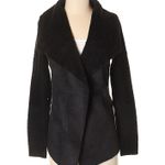 Miracle USA Black Sued & Knit Cardigan Photo 1