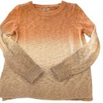 Faherty  Womens Organic Cotton Knit Ombre Sunset‎ Dip Dye Pullover Sweater Medium Photo 1