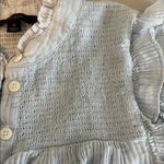 J.Crew Cotton Gauze Sleeveless Blouse Blue Size Small Photo 5