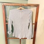 BKE  Light Gray Ribbed Henley Shirt Photo 2