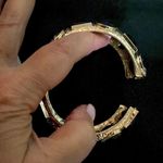 Amrita Singh Shelter Island gold hammered brass and black beveled stones bangle bracelet. NWT Photo 2