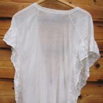 Theory White Wool Cotton Blend Boho Cardigan Photo 5