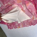 Peach Love California pink peach love flower dress size L short lining inside Photo 3