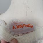 Vintage Spunky 80s pastel stripe vneck sweater size small Photo 5