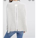 Free People Cream Arctic Fox Mock Neck Zip Back Oversized Wool Blend Sweater S Photo 1