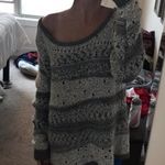 Abercrombie & Fitch Grey Swoopneck Sweater Photo 0