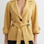 NWOT KASPER Notched Collar tweed Blazer Jacket Petite Small Mustard Yellow Size undefined Photo 0