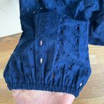 NWT Cake for dinner Navy eyelet mini dress size Small Blue Photo 4