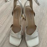 Journee Collection Women Gold Annett Mid heel open toe pump 8.5 like new target Photo 11