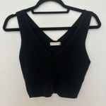 Ramy Brook  Black Fitted Sleeveless Crop Tank Photo 0