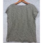 J.Jill  Womens M Shirt‎ Striped Gray Cotton Casual Tee Photo 3
