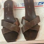 BCBGeneration Brown Mules with Criss-Cross Design. 9 Photo 0