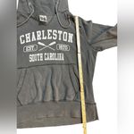 Charleston South Carolina Distressed Hoodie Cozy Graphic Sweatshirt Grunge Sz L Gray Photo 5