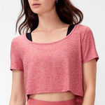 Outdoor Voices ‎ Pink Desert Rose All Day Cropped Short Sleeve Tee Size XS Photo 0