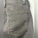 Just Black  Denim Jean Skirt Black Size Medium Cut Off Distressed Mini Photo 6