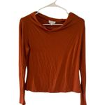 Max Mara  Cowl Neck Rust Orange Long Sleeve Top Photo 1