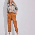 CAbi Black Floral Top and Tan Pants Photo 14