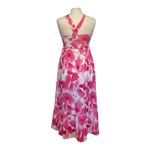 Grace Karin  Criss Cross Halterneck Flowly A Line Maxi Dress‎ in Pink Watercolour Photo 5