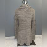 eight eight eight  tan turtleneck cowl neck tan long sweater woman’s small Photo 1