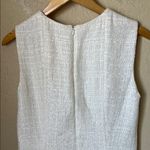 Oscar de la Renta  pearl white tweed sleeveless dress Photo 7