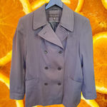 Gallery  Double Breasted Gray Blazer/ Lightweight Coat‎ Size Medium Photo 0