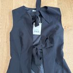 Peppermayo  Top Sleeveless Tie Front Dottie Size US4 Black Photo 1