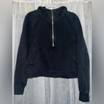Lululemon  Scuba Oversized Half-Zip Black Hoodie size XL/ XXL gold hardware Photo 3