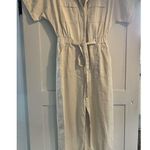 Universal Threads Short Sleeve Ivory Jumpsuit Boiler-suit Elastic Waist Size 2 Photo 1