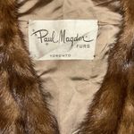 Vintage Genuine 100% Mink Paul Magder Fur Fully Lined Floral Stole Jacket Sz S/M Brown Size M Photo 4
