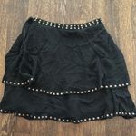 First Love Black Studded Women's Scalloped Skirt Photo 6