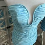 Bardot Revolve Tahlia Ruched Dress in Blue NWT Size 6 Photo 4