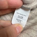 Madewell Pinewood Sweater Small Beige Merino Wool Ribbed Pullover Photo 2