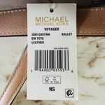 Michael Kors  Voyager Ballet Metallic Pink Leather East West Tote Bag Photo 7