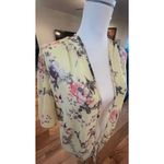 Live 4 Truth  SHEER kimono YELLOW FLORAL SWIM COVER WOMENS ONE SIZE Photo 5