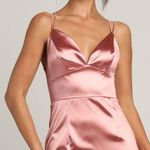 Lulus Pink Satin Dress Photo 0